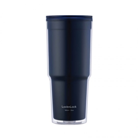 Ly Nhựa 2 Lớp Lock&Lock 900ml - 2 Màu (Navy, Be) - HAP502