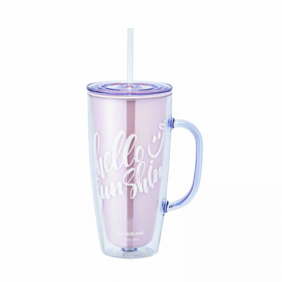 Ly Nhựa Hai Lớp Locknlock Double Wall Cold Cup 720Ml - 2 Màu (Xanh Da Trời, Hồng) - HAP503