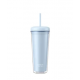 Ly nhựa 2 lớp LocknLock kèm ống hút Macaron Double Wall Cold Cup 750ml-HAP533