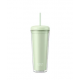 Ly nhựa 2 lớp LocknLock kèm ống hút Macaron Double Wall Cold Cup 750ml-HAP533