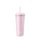Ly nhựa 2 lớp LocknLock kèm ống hút Macaron Double Wall Cold Cup 750ml-HAP533