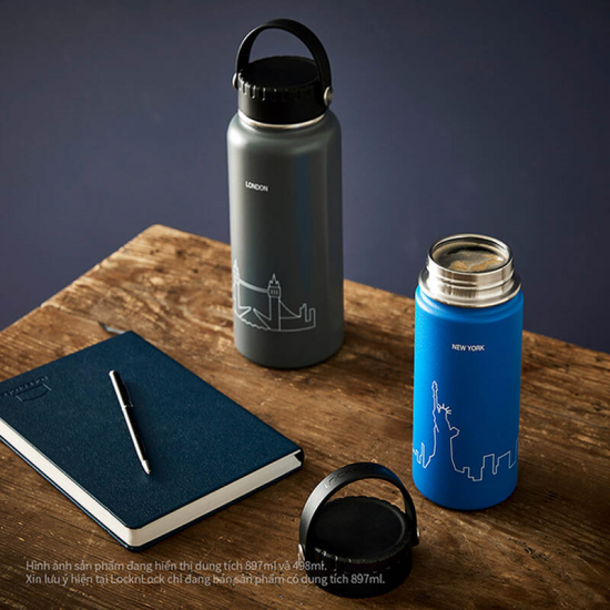 Bình Giữ Nhiệt LocknLock Bằng Thép Không Gỉ Riga Tumbler 897ml - LHC4160