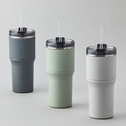 Bình Giữ Nhiệt Lock&Lock Metro Drive 650ml Kèm Ống Hút Và Cọ Rửa - 3 Màu (Xám, Xanh Mint, Trắng) - LHC4277