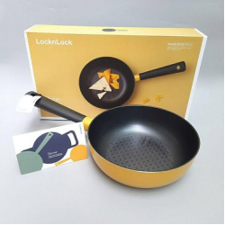 Chảo Sâu Lòng Decor LocknLock, 22cm – Màu Vàng-LDE1225IH