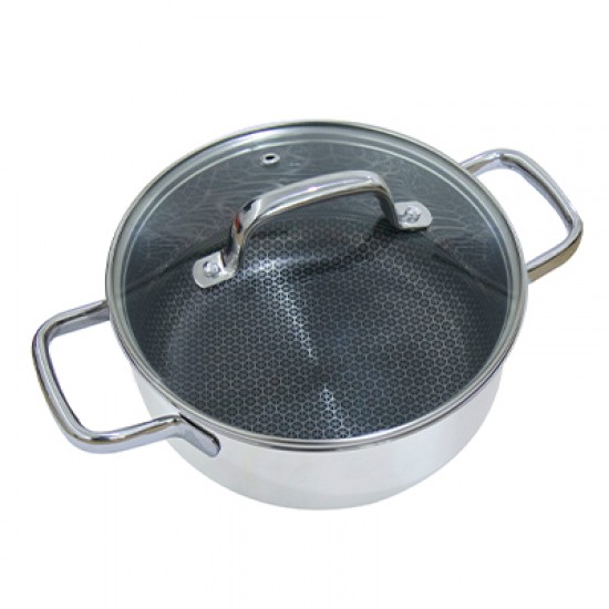 Nồi BlackCube inox 3 lớp nắp kính chống dính KIMS COOK 20cm -24cm