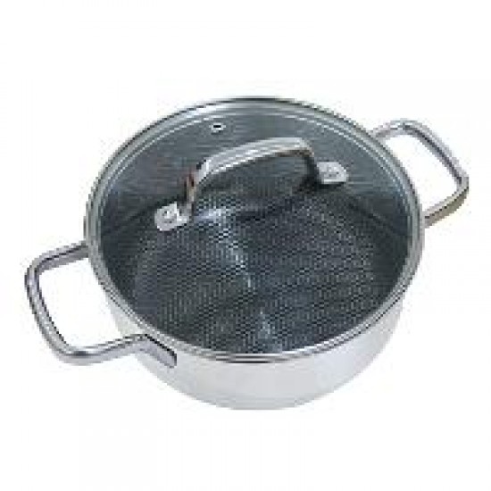 Nồi BlackCube inox 3 lớp nắp kính chống dính KIMS COOK 20cm -24cm