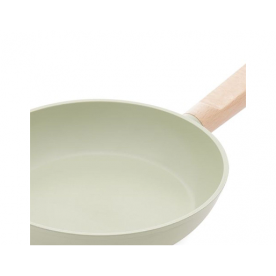 Chảo nhôm Odyssey chống dính Ceramic tay cầm gỗ Kimscook  24 cm