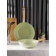 Chảo nhôm Odyssey chống dính Ceramic tay cầm gỗ Kimscook  24 cm