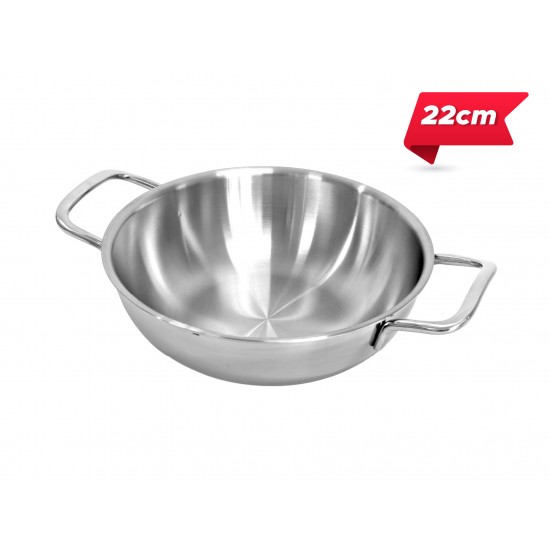 Chảo sâu UNI CLAD 3 lớp chất liệu inox 22cm