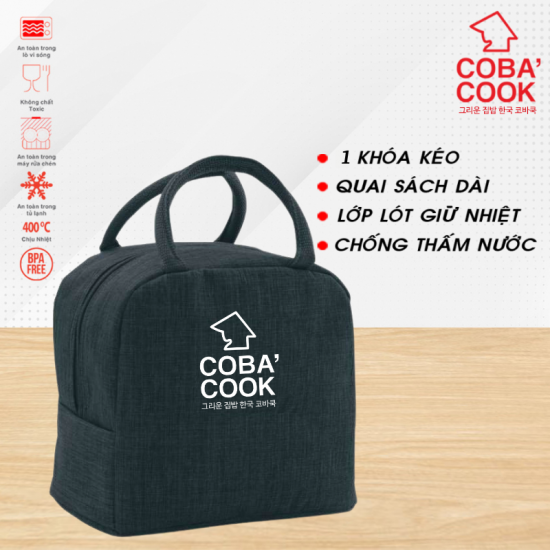 Túi lớn đựng hộp cơm thủy tinh mỹ phẩm quần áo cho bé ra ngoài COAB'COOK- CBB