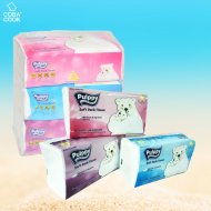 Khăn Giấy Rút Pulppy Polar Bear Bịch Khăn Giấy 180 Tờ 2 Lớp 3 Bịch