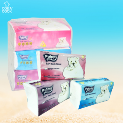Khăn Giấy Rút Pulppy Polar Bear Bịch Khăn Giấy 180 Tờ 2 Lớp 3 Bịch